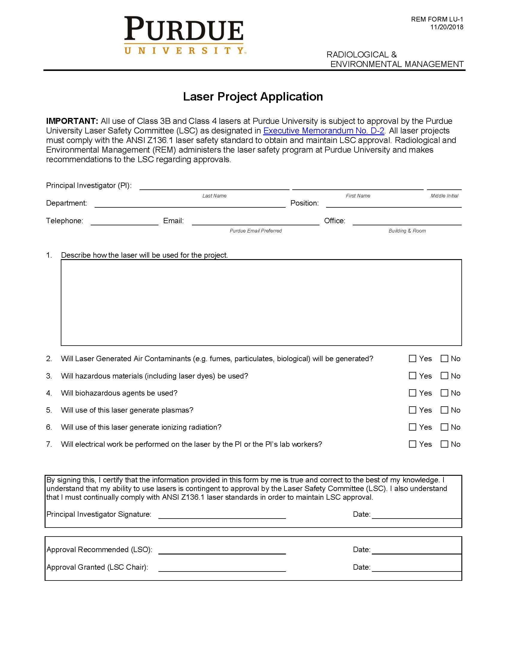 laser project application